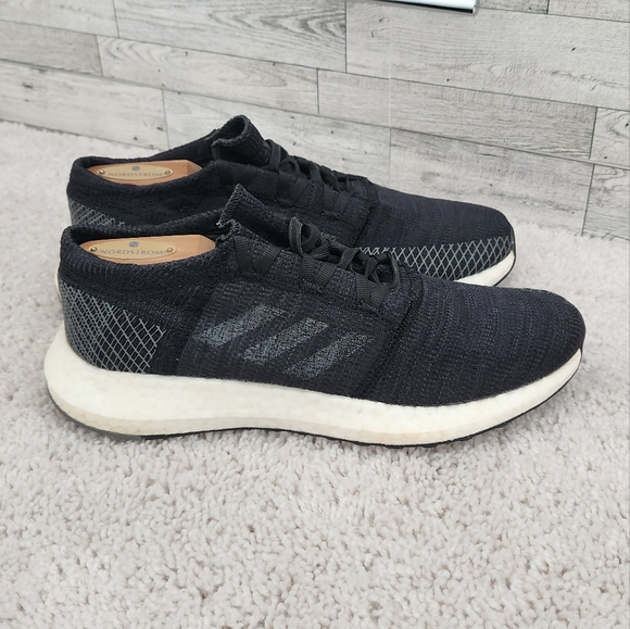 adidas Pure Boost GoCore Black Grey Five Sneakers - Picture 2 of 7